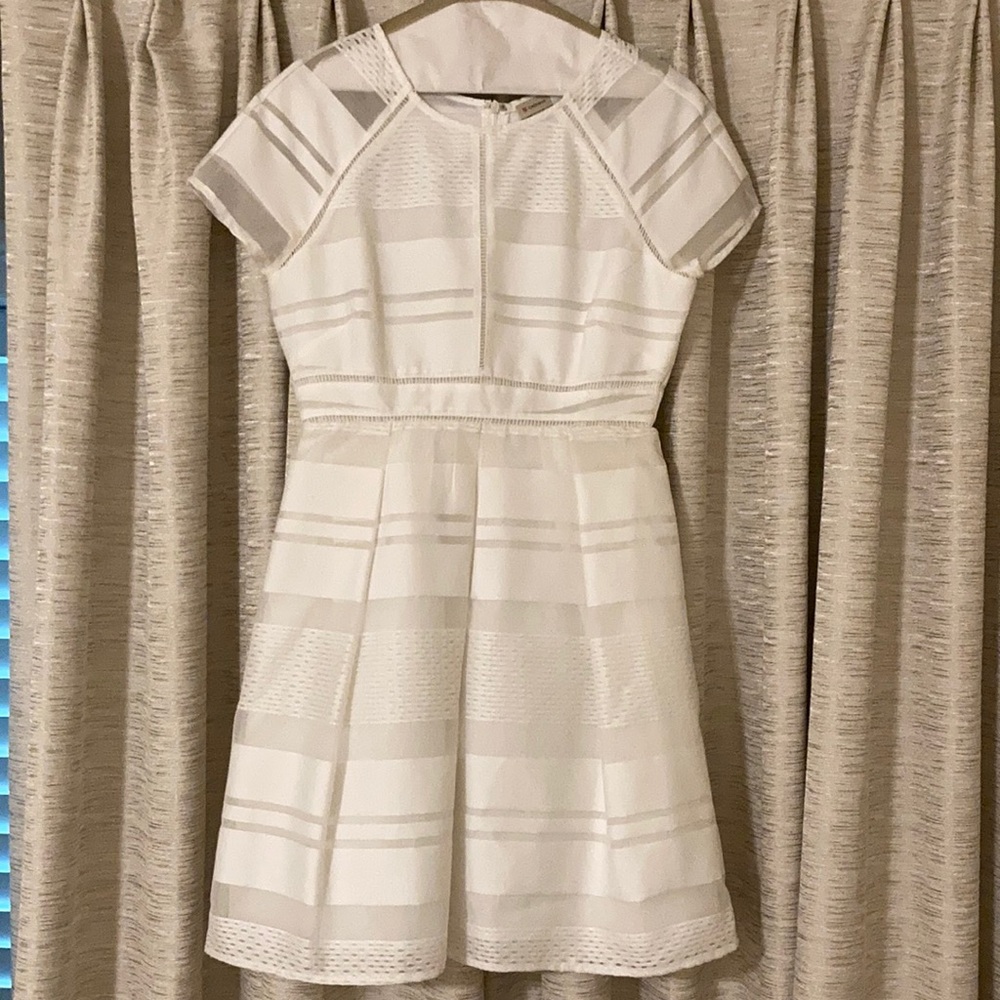 White Cremieux Classic Pinafore Dress